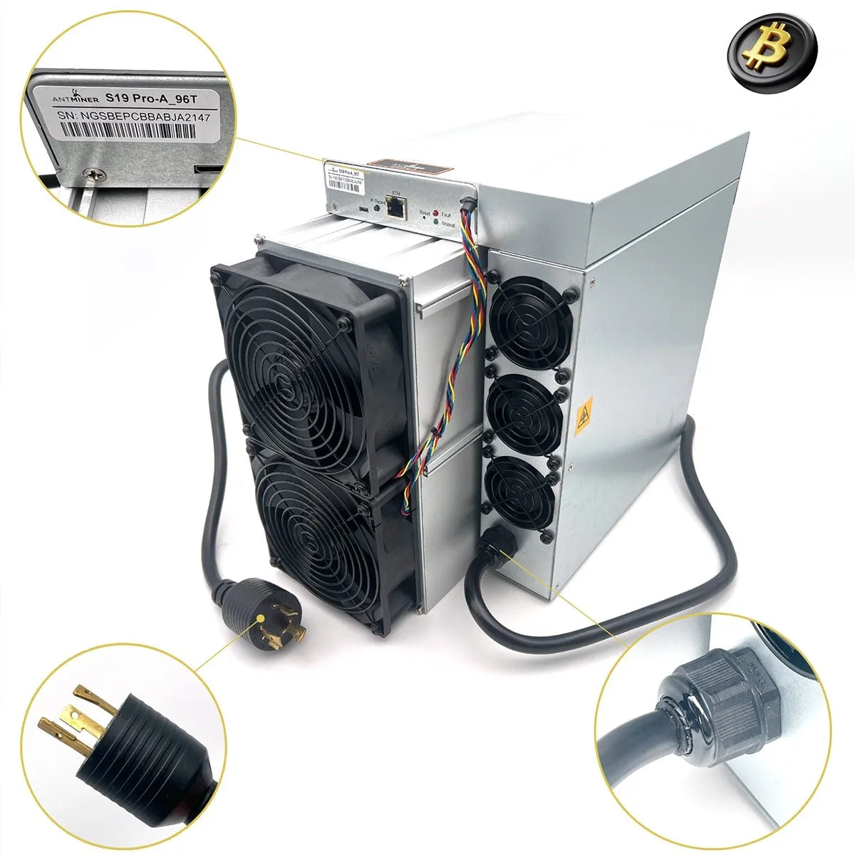 KIC New Bitmain Antminer S19 Pro-A 96T 2832W BTC Mining Bitcoin Miner Asic Miner BUY 6 GET 3 FREE